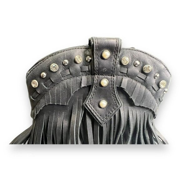 Zigi Finlandia Fringe Western Boot Black Size 7 Women's New - Picture 7 of 10